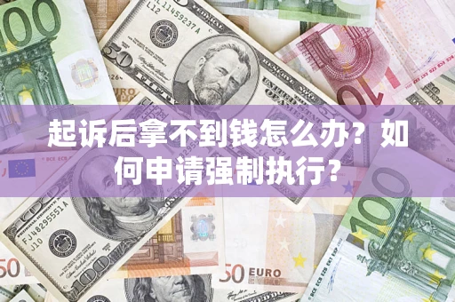 北京起诉后拿不到钱怎么办？如何申请强制执行？