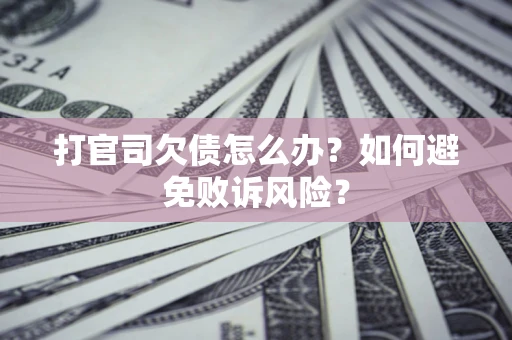 北京打官司欠债怎么办？如何避免败诉风险？