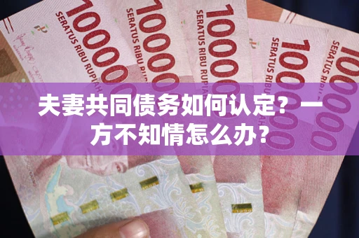 北京夫妻共同债务如何认定？一方不知情怎么办？