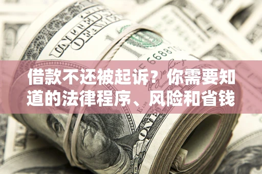 北京借款不还被起诉？你需要知道的法律程序、风险和省钱技巧